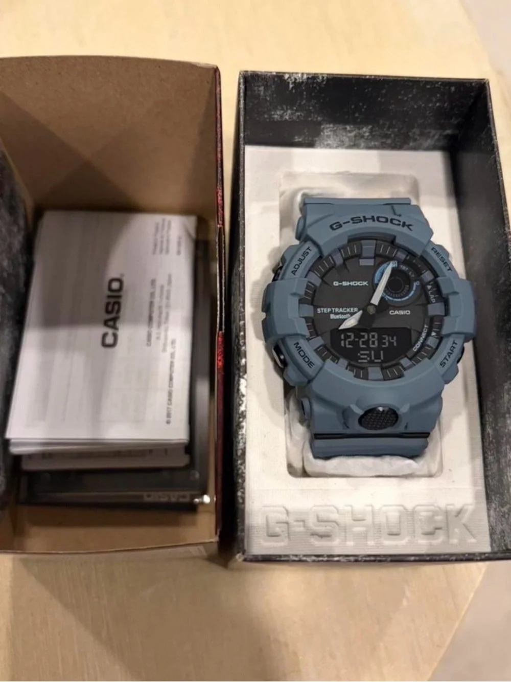 Casio G-Shock Black and Red Warranty/Card Set
